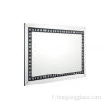 Miroir rectangulaire et suspendu noir